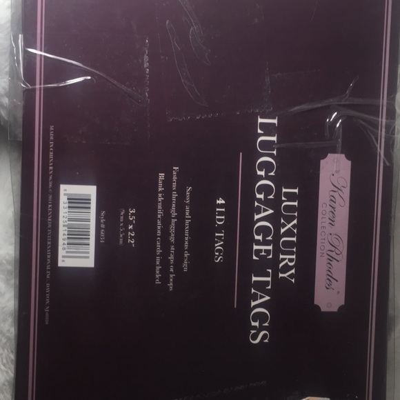 NWT  luxury luggage tags four piece set new in box - Picture 4 of 9